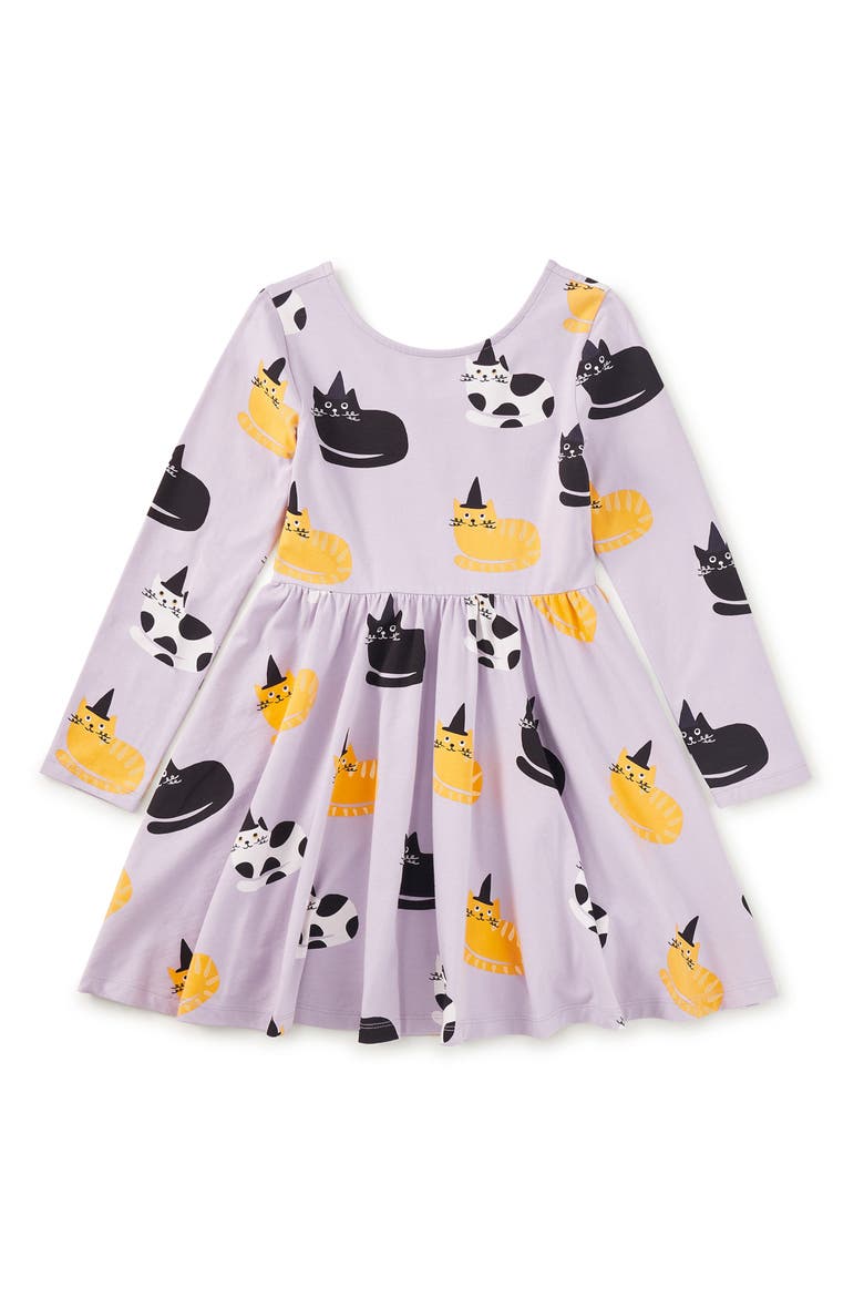Printed Ballet Dress, Main, color, Cats in Hats