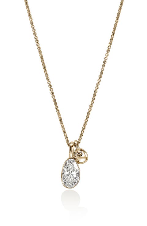 JH Lovestruck 14k Gold Lab Grown Diamond Charm Necklace