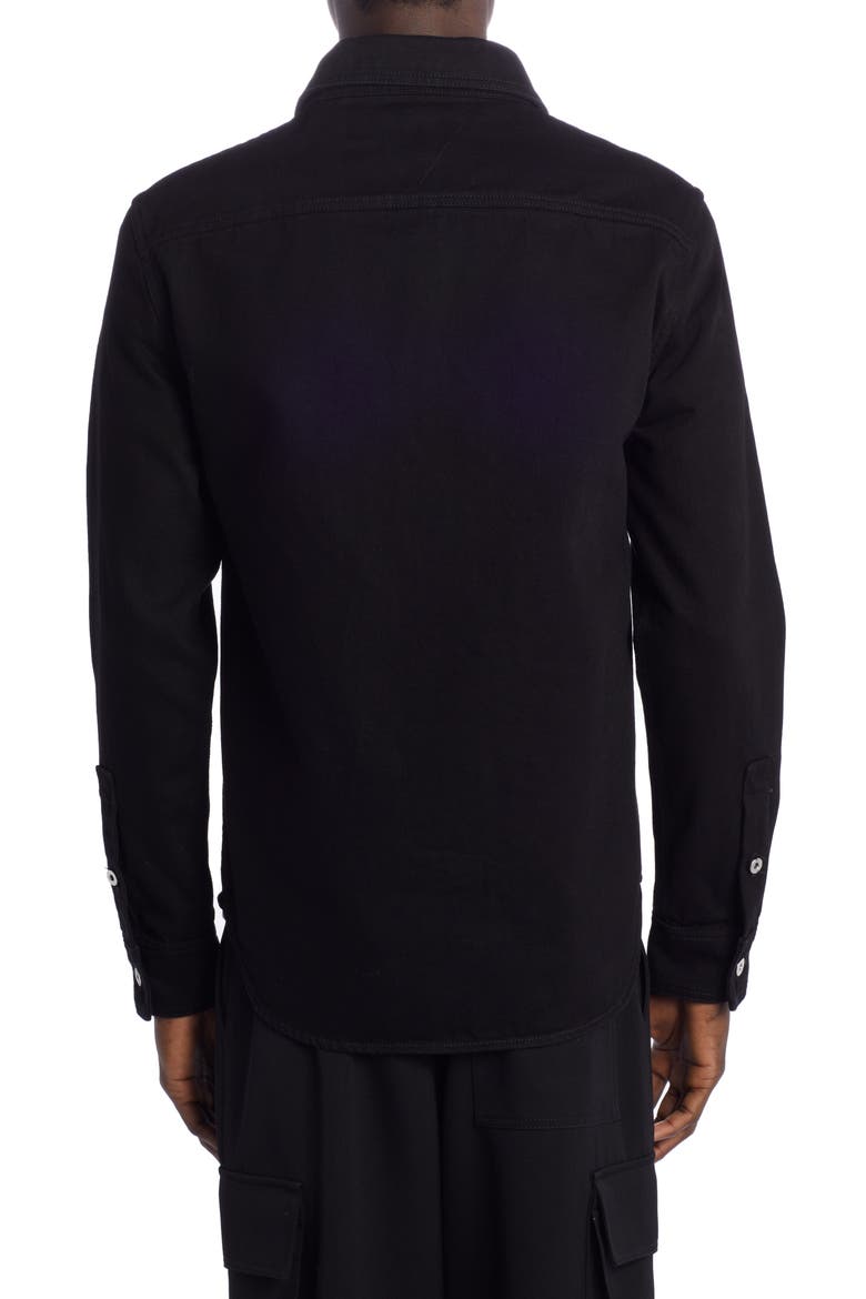 Parakeet Denim Button-Up Shirt, Alternate, color, BLACK