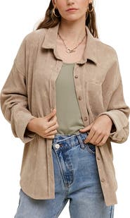 WISHLIST Star Corduroy Shirt Jacket