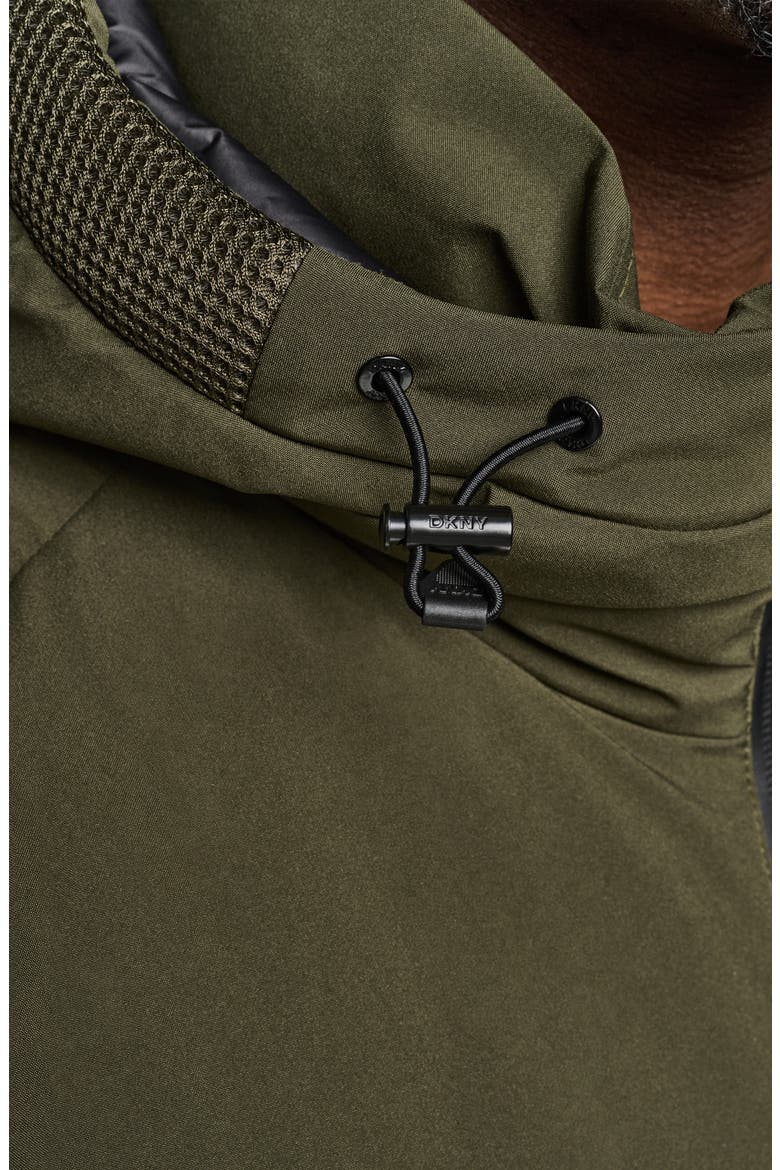 Stretch Hooded Puffer Jacket, Alternate, color, OLIVE