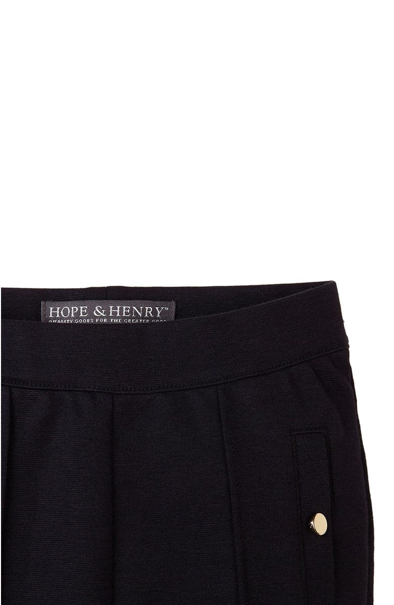 Hope & Henry Baby Girls' Pintuck Ponte Pant, Infant, Alternate, color, Black Pintuck