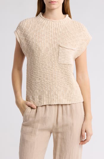 Design History Slub Vest In Dune