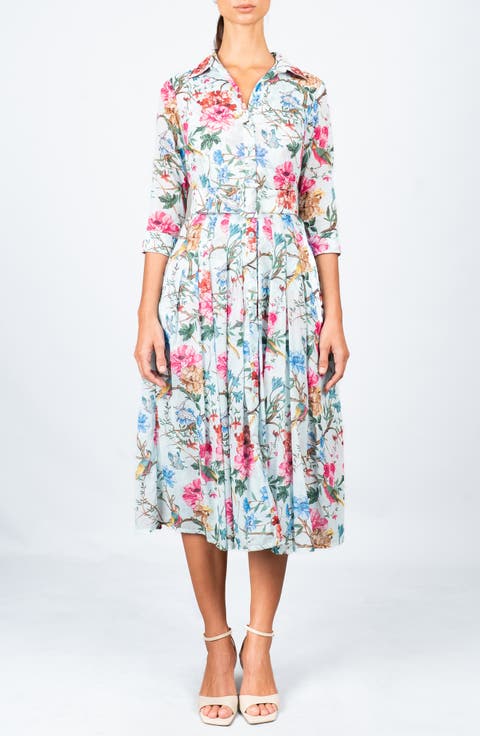 Pleated Midi Audrey Shirtdress