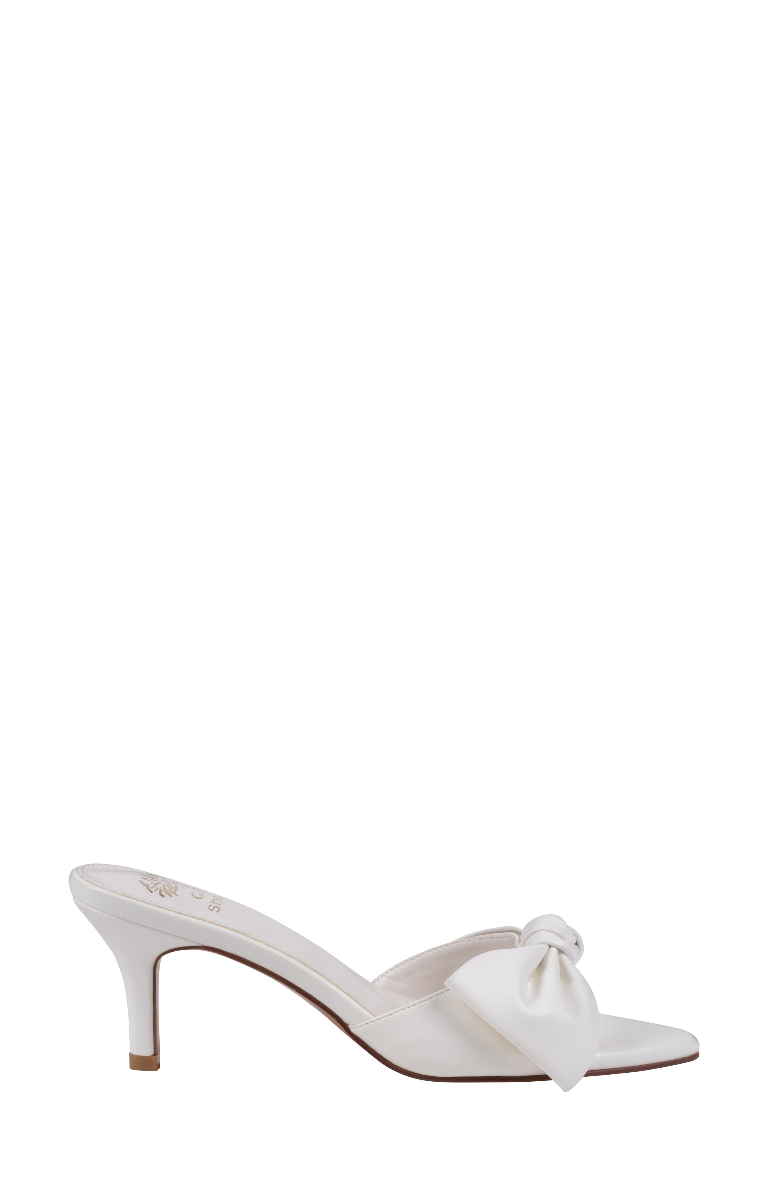 Carmen Bow Slide Sandal, Alternate, color, WHITE