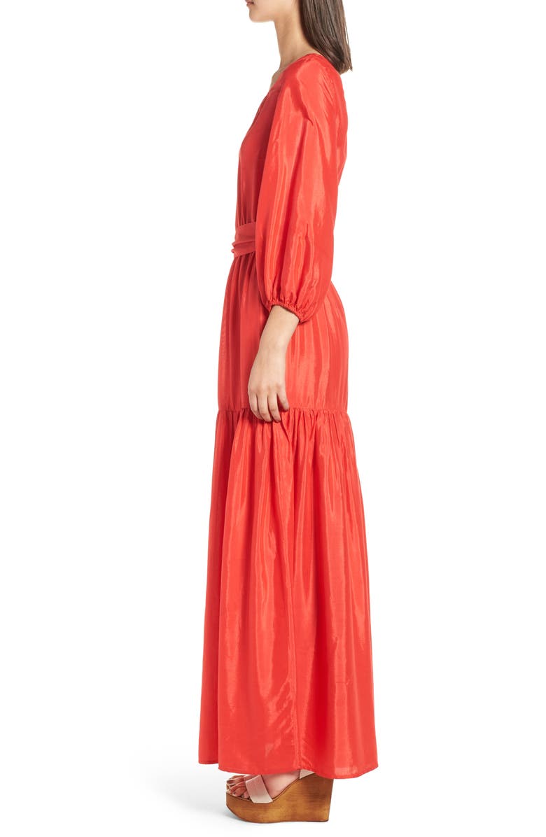 LOVE LIKE SUMMER X BILLABONG One-Shoulder Maxi Dress, Alternate, color, 