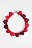 BIMBA Y LOLA Flocked Heart Resin Necklace