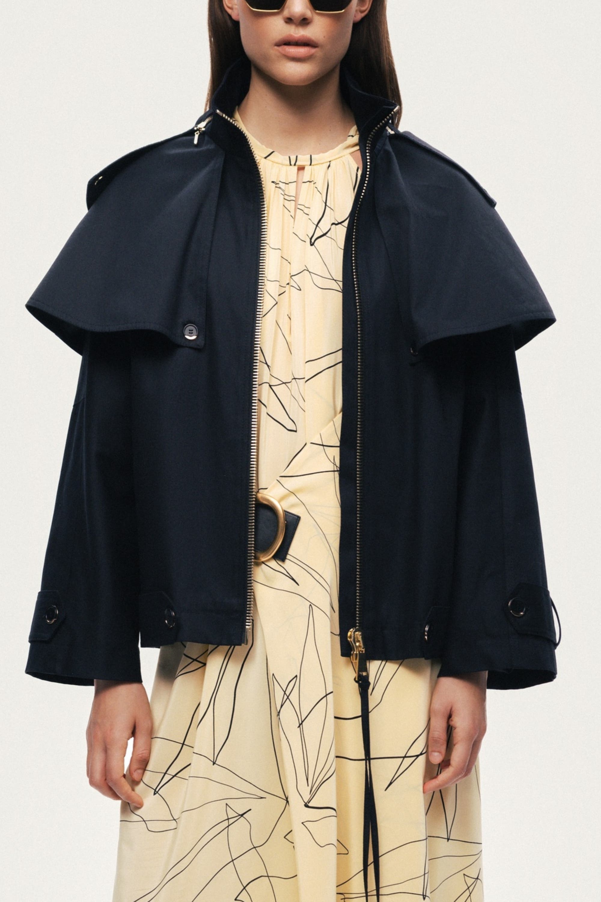 Hooded Short Trench Jacket