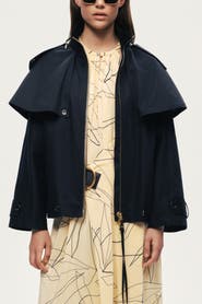 Nocturne Hooded Short Trench Jacket