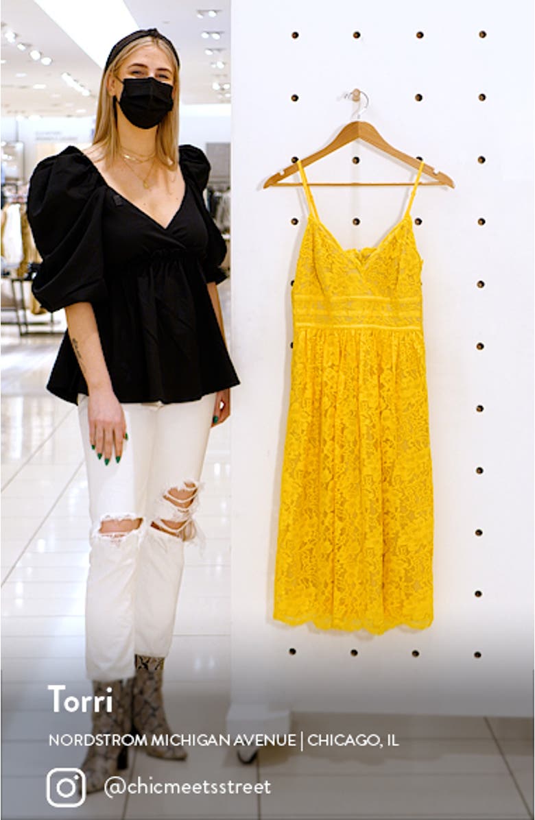 Treasure Me Embroidered Lace Fit & Flare Dress, sales video thumbnail