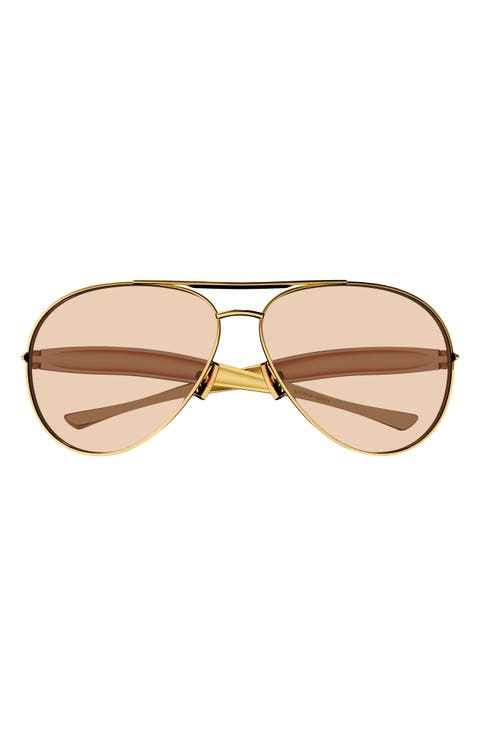 64mm Oversize Pilot Sunglasses