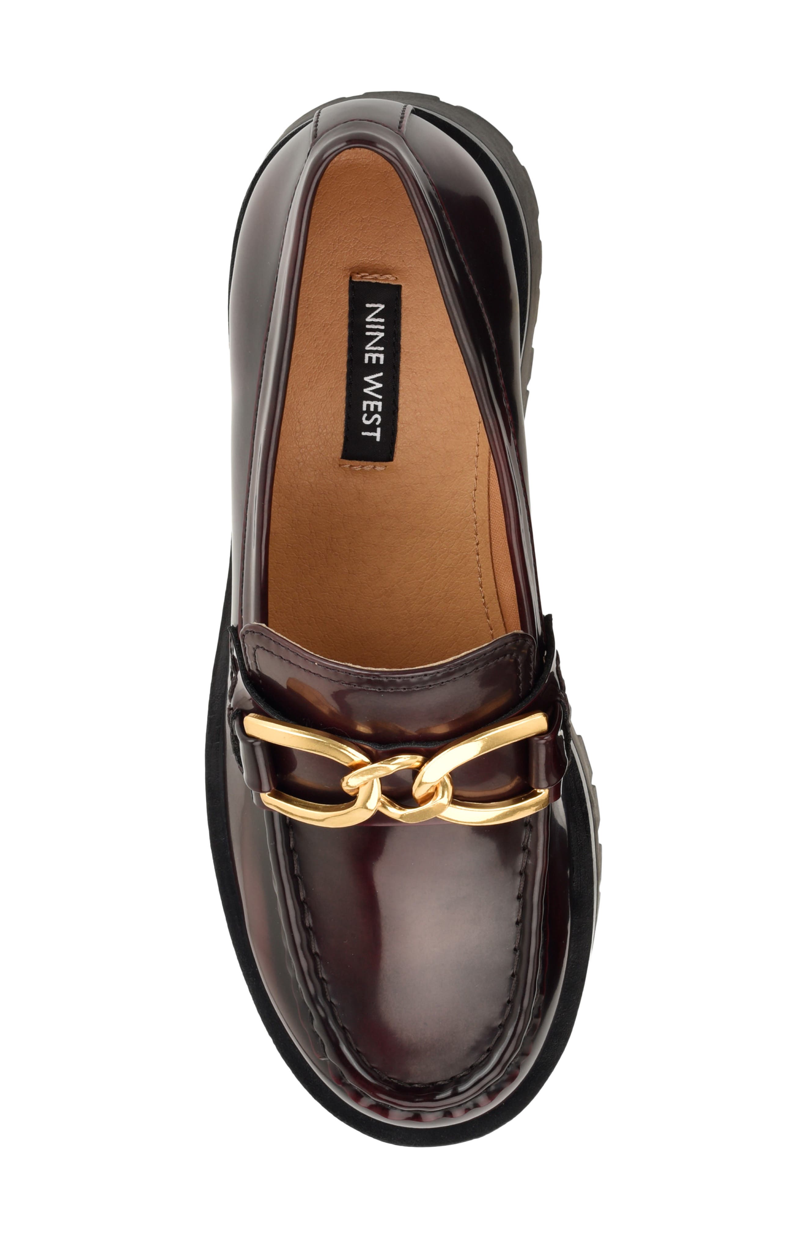 Gables Lug Loafer, Alternate, color, DARK RED