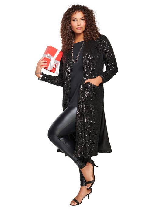 Plus Size Sequin Duster (Plus)