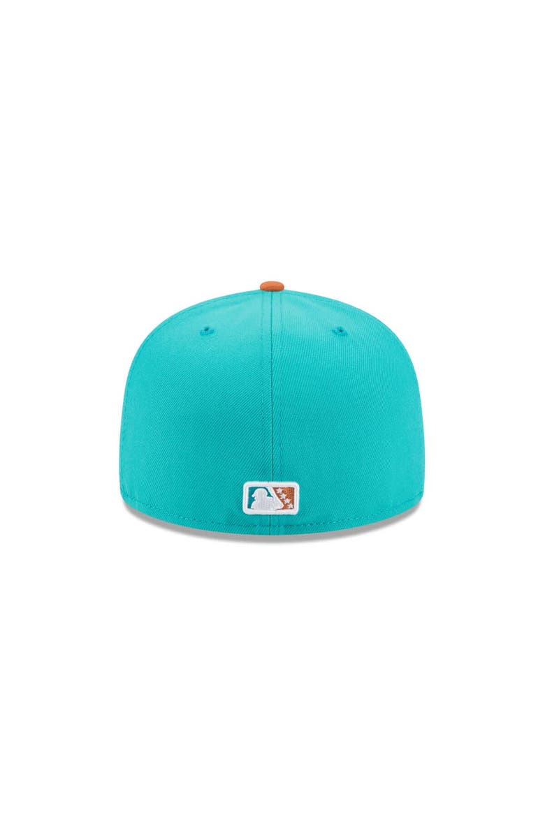 New Era Men's New Era Turquoise Winston-Salem Dash Theme Nights 59FIFTY Fitted Hat, Alternate, color, Turquoise