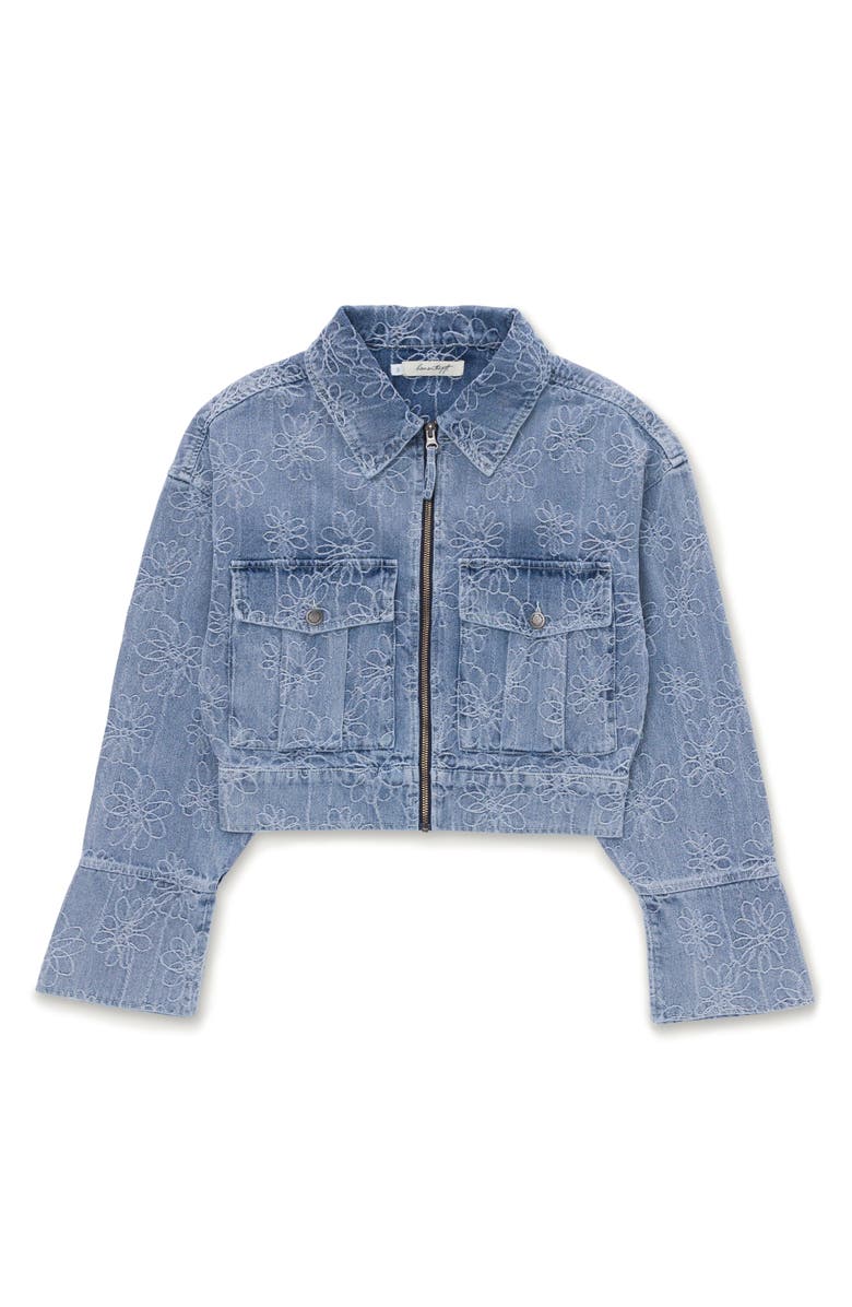 HONOR THE GIFT Crop Denim Jacket, Main, color, Light Blue