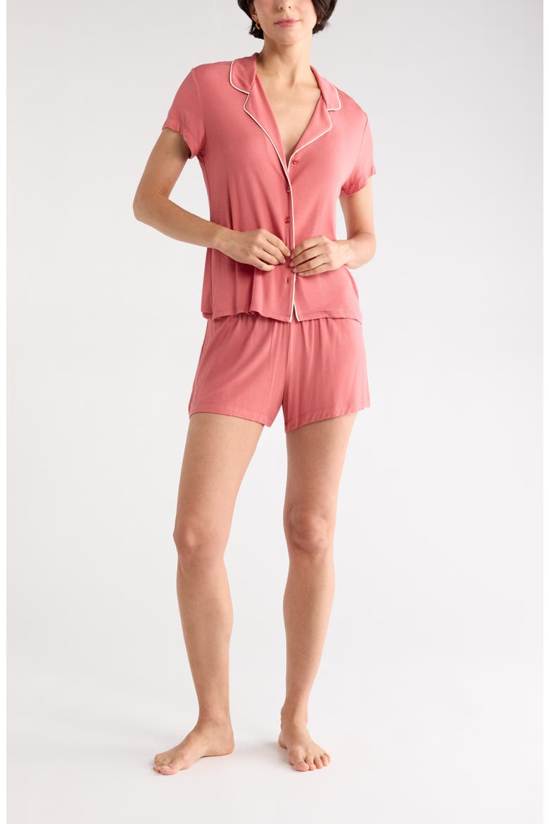 Tranquility Shortie Pajamas, Main, color, PINK CEDAR