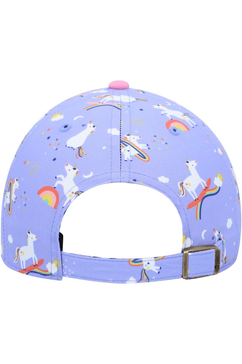 Girls Preschool '47 Purple Philadelphia Eagles Unicorn Clean Up Adjustable Hat, Alternate, color, Purple