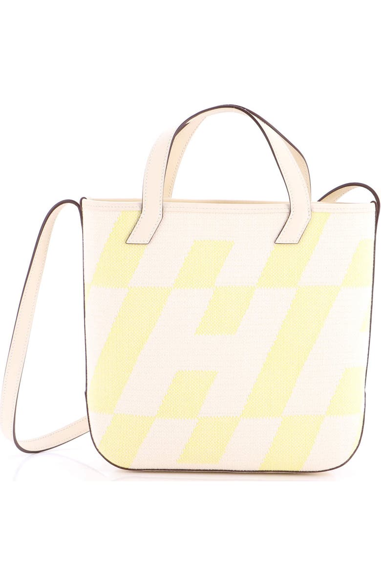 Pre-Owned Hermes Cabas H en Biais Tote Canvas with Leather 27, Main, color, Lime