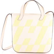 Pre-Owned Hermes Cabas H en Biais Tote Canvas with Leather 27