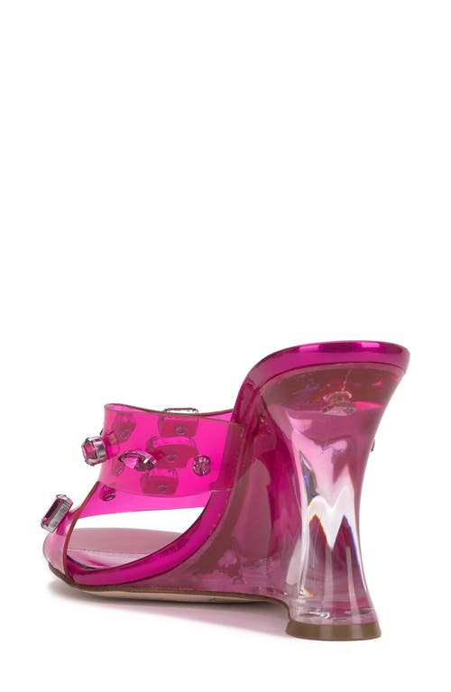 Jessica Simpson Ganisa Wedge Slide Sandal In Bright Pink