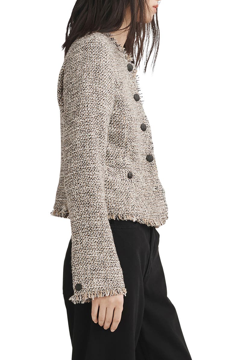 rag & bone Carmen Fringe Tweed Jacket, Alternate, color,
