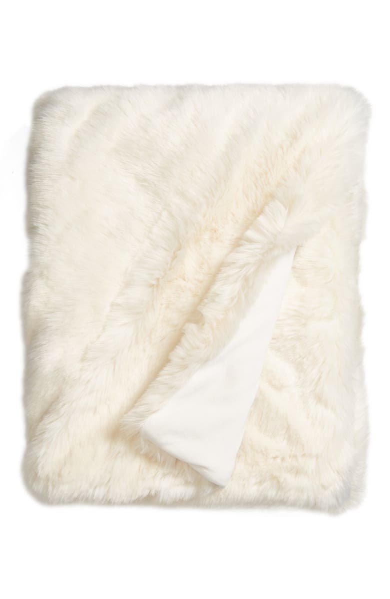 NORDSTROM AT HOME Cuddle Up Faux Fur Throw Blanket, Main, color, 