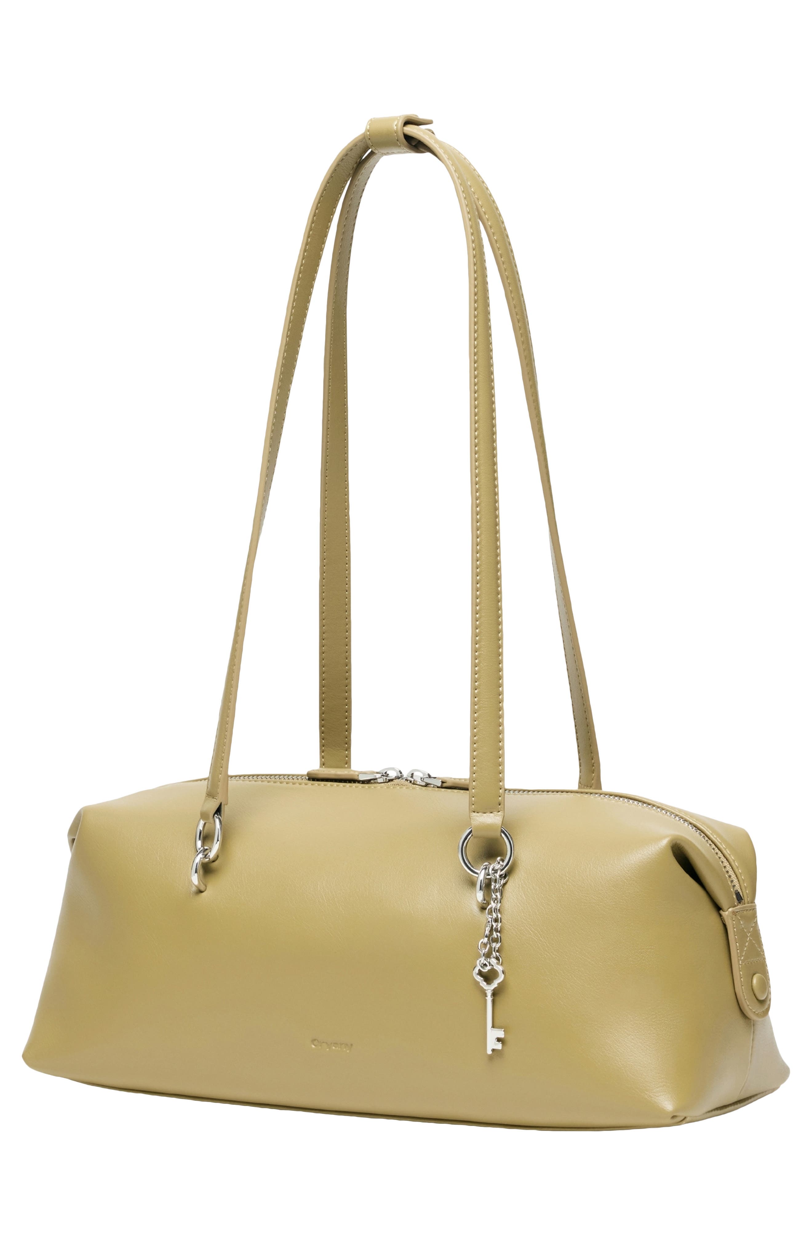 Martin Leather Shoulder Bag, Alternate, color, LEMONGRASS