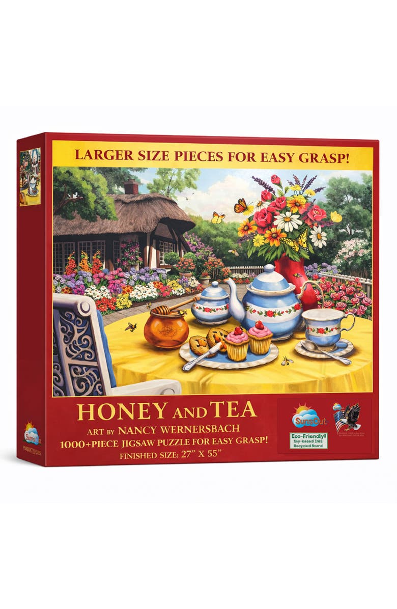 Sunsout Honey and  Tea 1000 piece Jigsaw Puzzle for Adults Large Pieces, Main, color, Multicolor