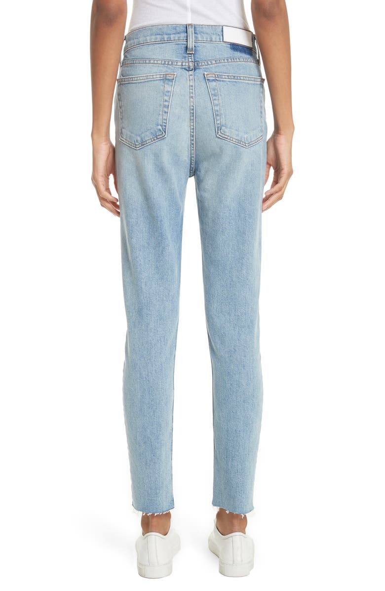 Re/Done High Waist Stretch Crop Jeans, Alternate, color,