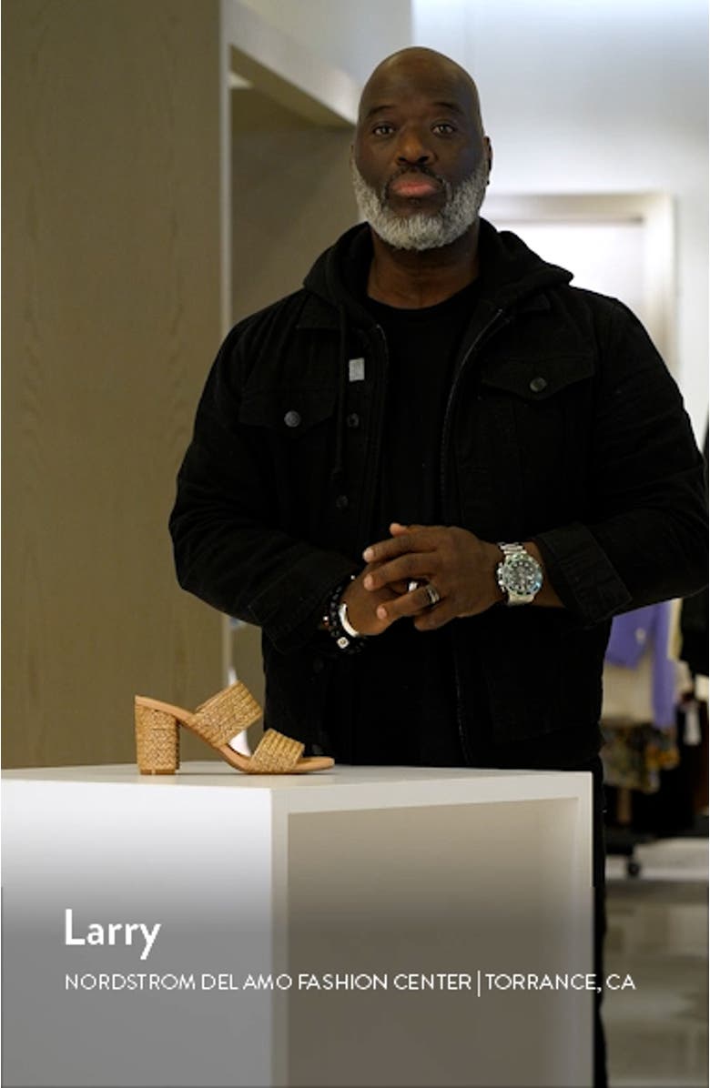 Calissa Raffia Slide Sandal, sales video thumbnail