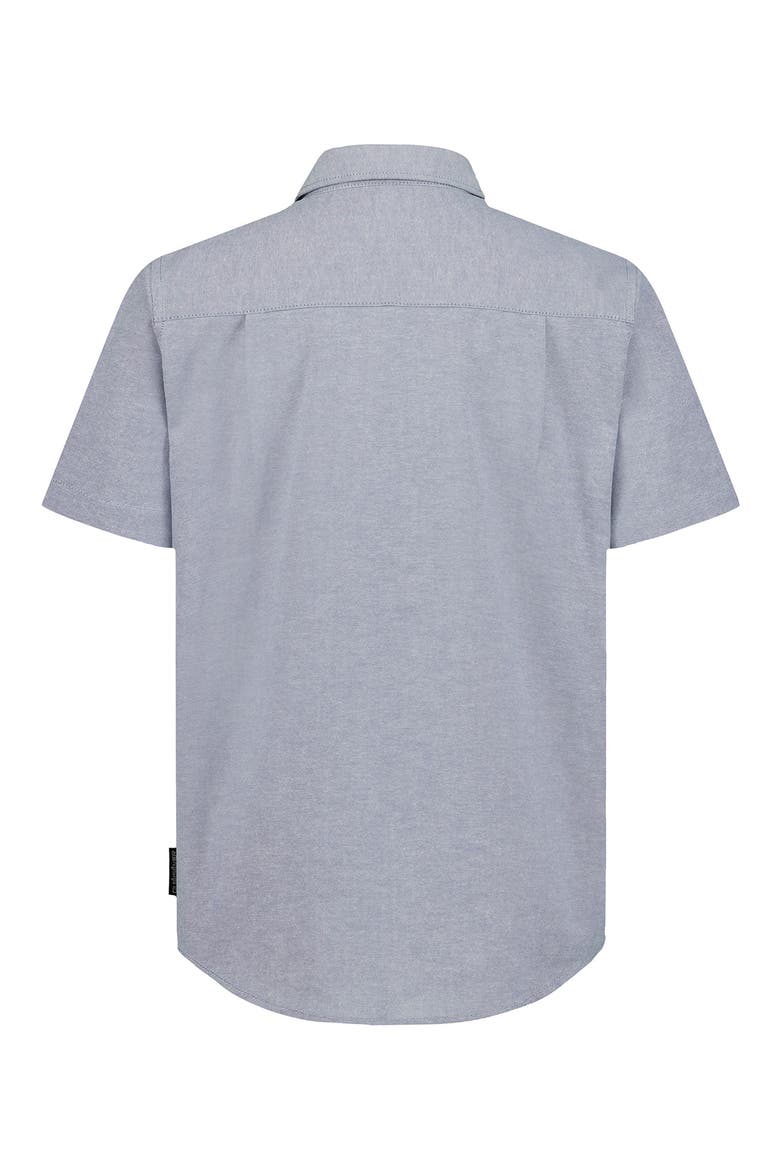 Kids' Oxford Classic Short Sleeve Cotton Button-Up Shirt, Alternate, color, QUIET HARBOR