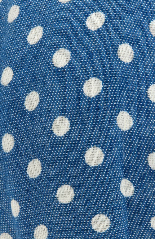 Cara Kids' Denim Polka Dot Knot Headband In Blue