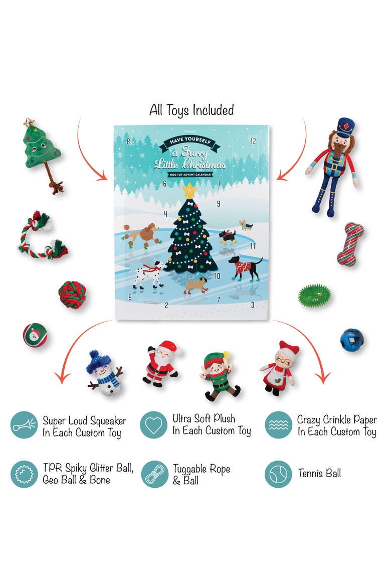 Furry Lil Christmas Pet 12 Gifts Calendar, Alternate, color, BLUE
