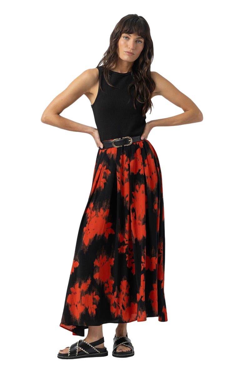 Saint + Sofia Renee Contrast Dress, Alternate, color, Orange