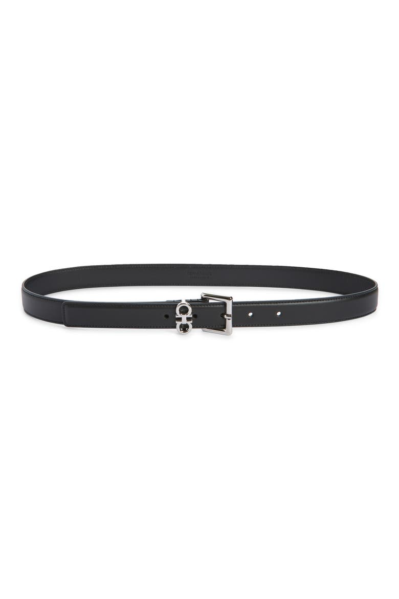 Donna Double Gancini Belt, Main, color, NERO