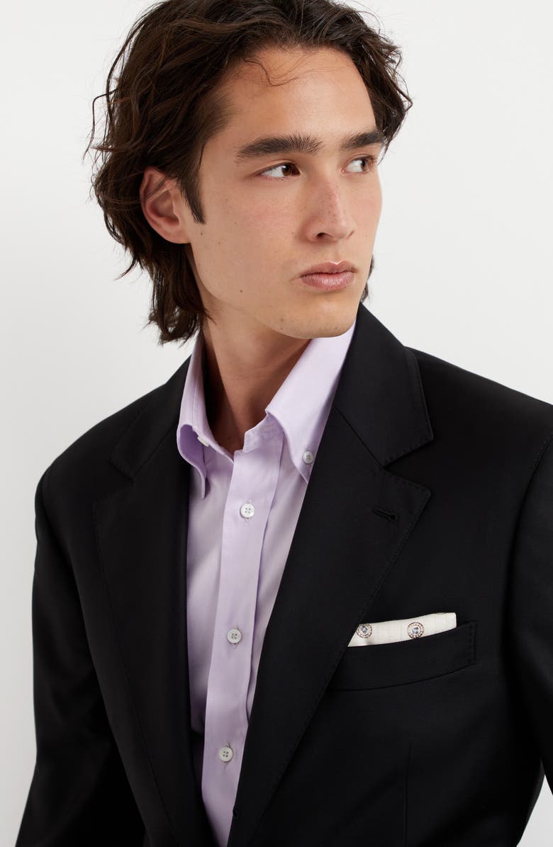 Brunello Cucinelli Super 150s virgin wool four season batavia twill blazer, Alternate, color,