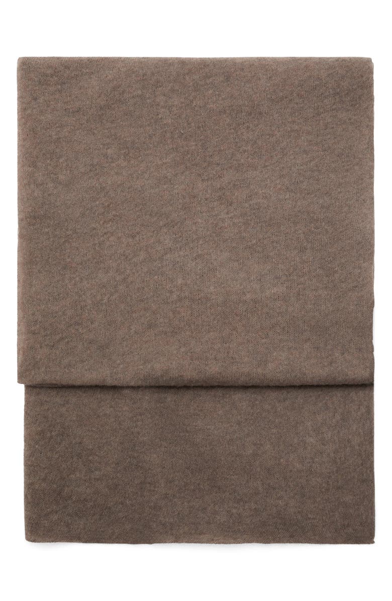 MANGO Cashmere Scarf, Main, color, Medium Brown