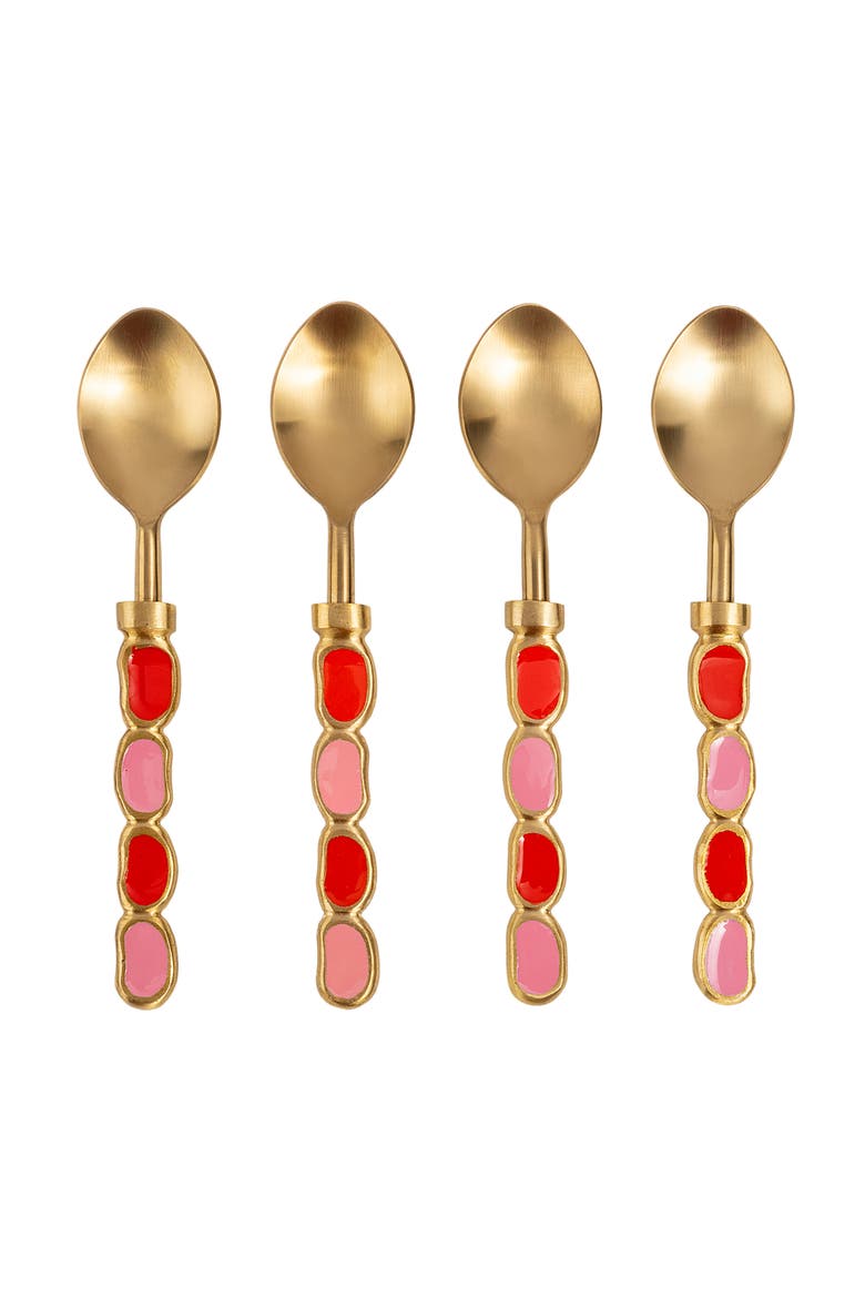 Rampur Steel Dessert Spoon Set of 4, Main, color, Gold