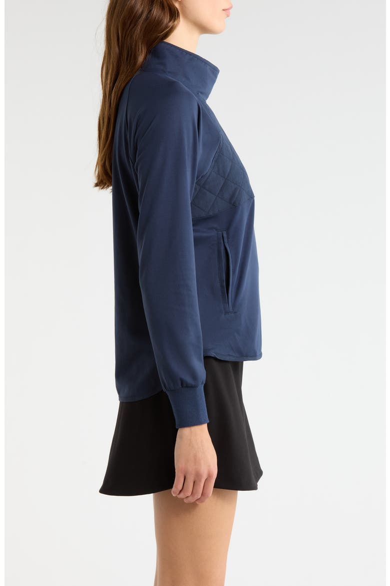 Ellis Mixed Media Pullover, Alternate, color, NAVY