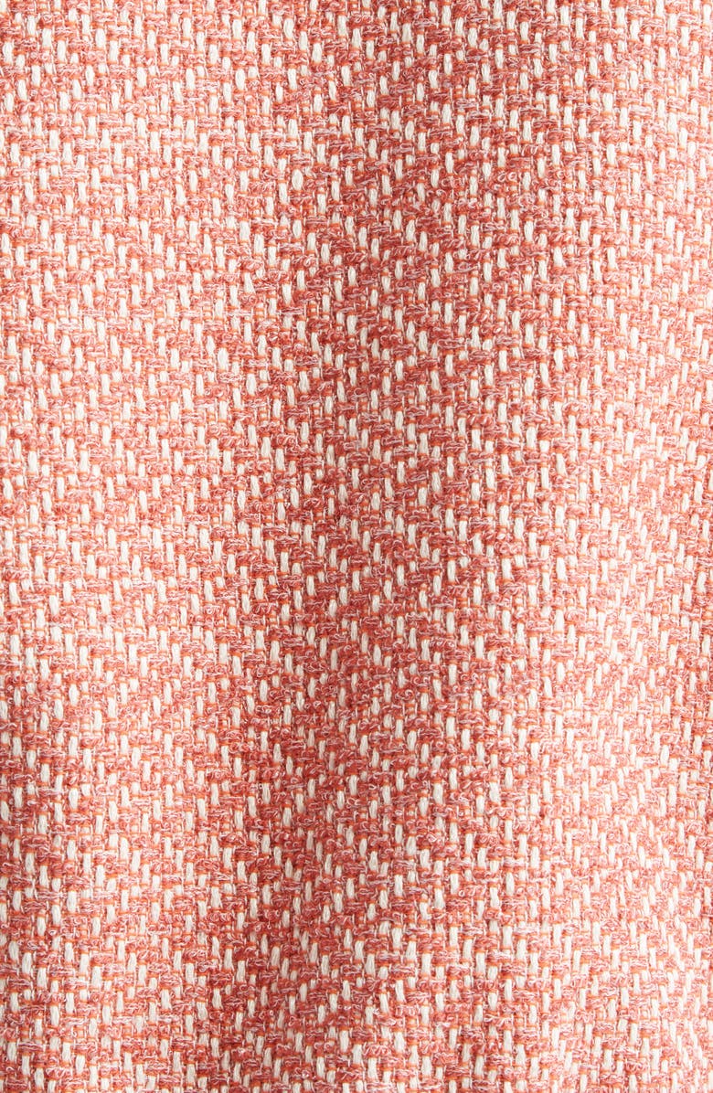 L'AGENCE Jia Tweed Crop Jacket, Alternate, color, Burnt Coral/ Ivory
