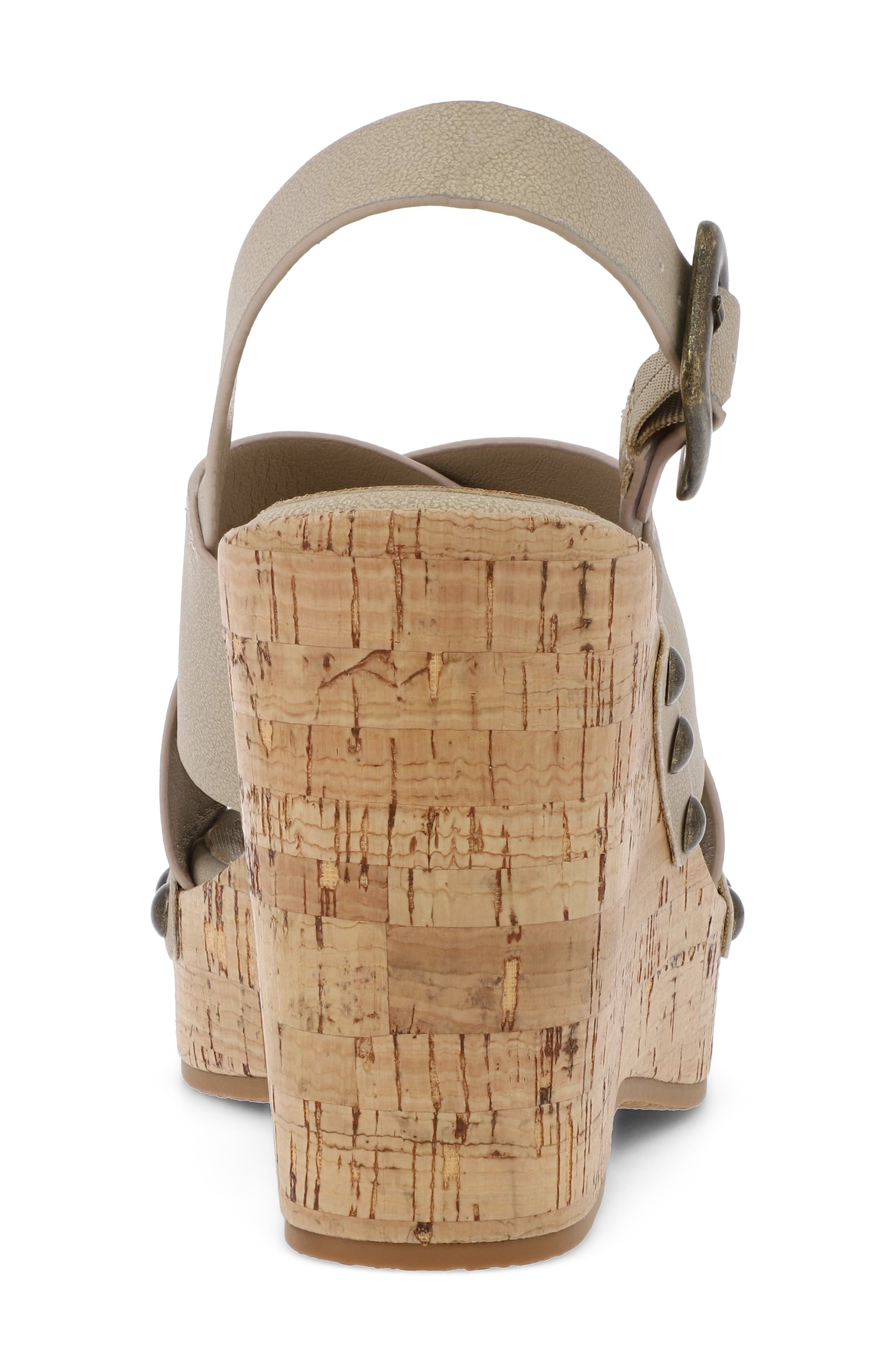 Elleiana Wedge Sandal, Alternate, color, SAND