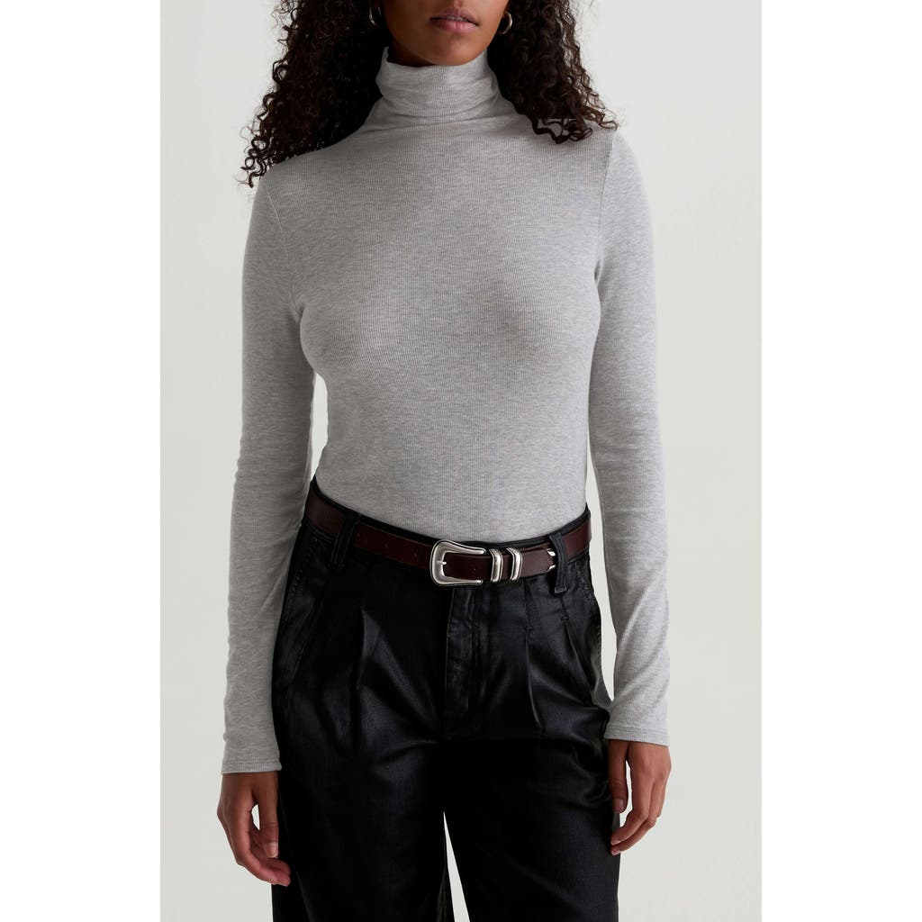 Ag Chels Ribbed Turtleneck Sweater In Gray