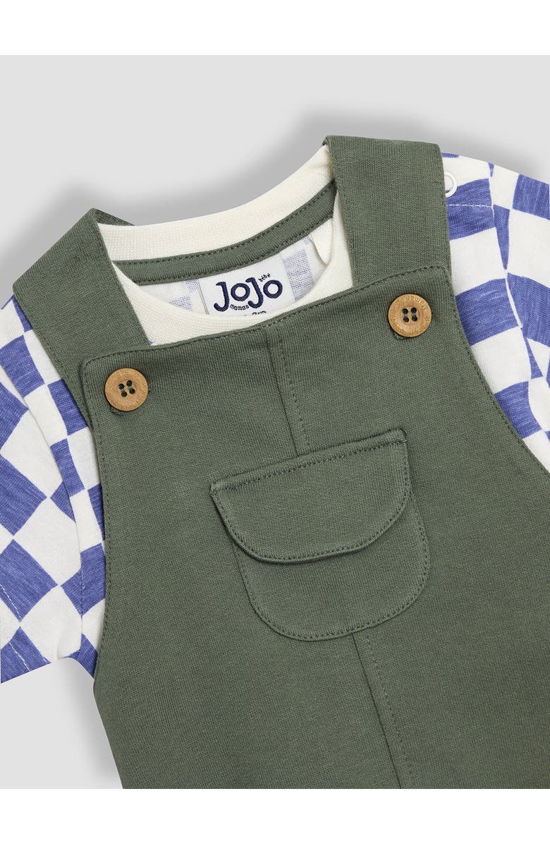 JOJO MAMAN BEBE Check T-Shirt, Knit Overalls & Bucket Hat Set, Alternate, color,