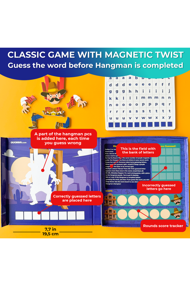 Magnetic Kids Games Collection, Alternate, color, Hangman