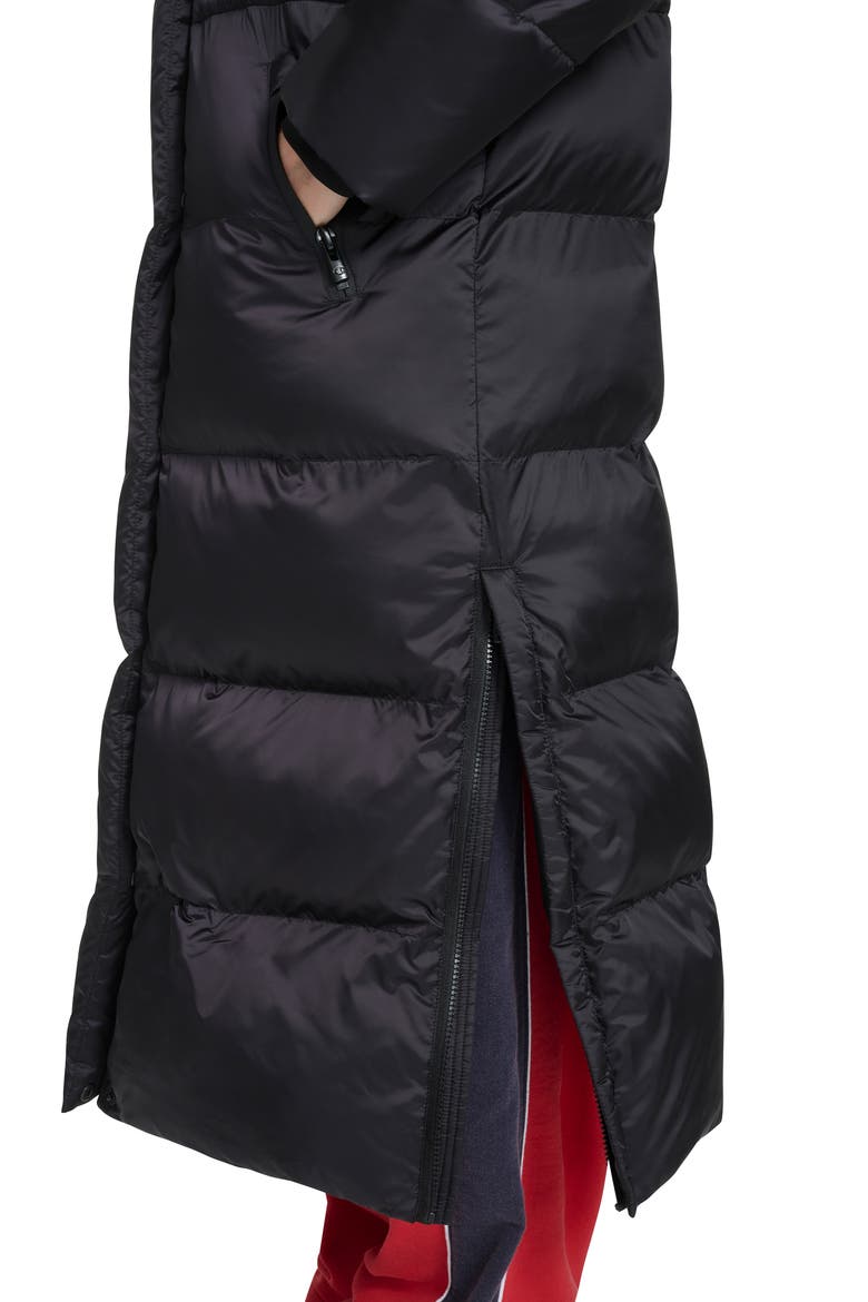 Water Resistant Hooded Puffer Coat, Alternate, color, BLACK