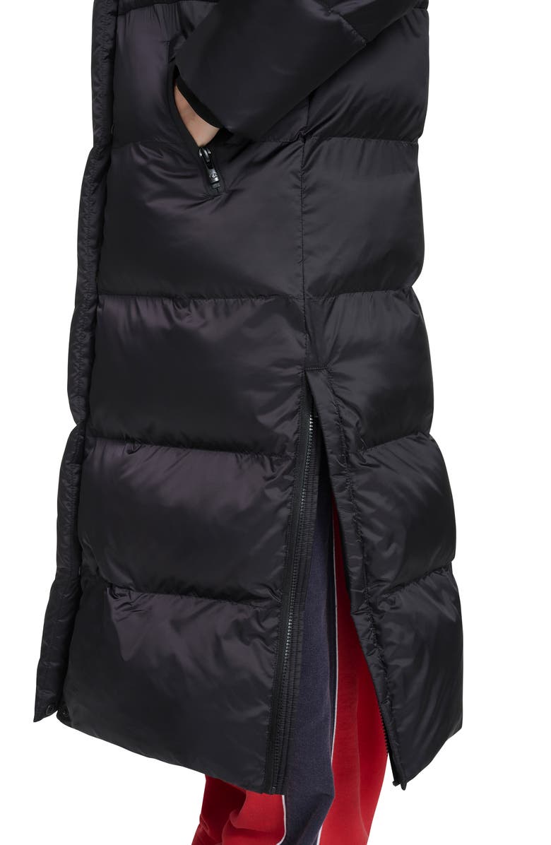 Champion Water Resistant Hooded Puffer Coat, Alternate, color, Black