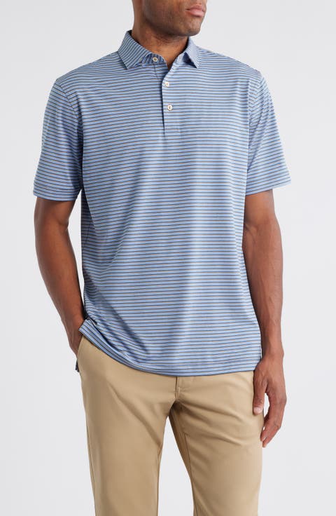 Lenway Stripe Performance Jersey Polo