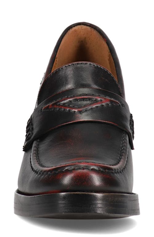 Frye Jean Stacked Heel Loafer In Black