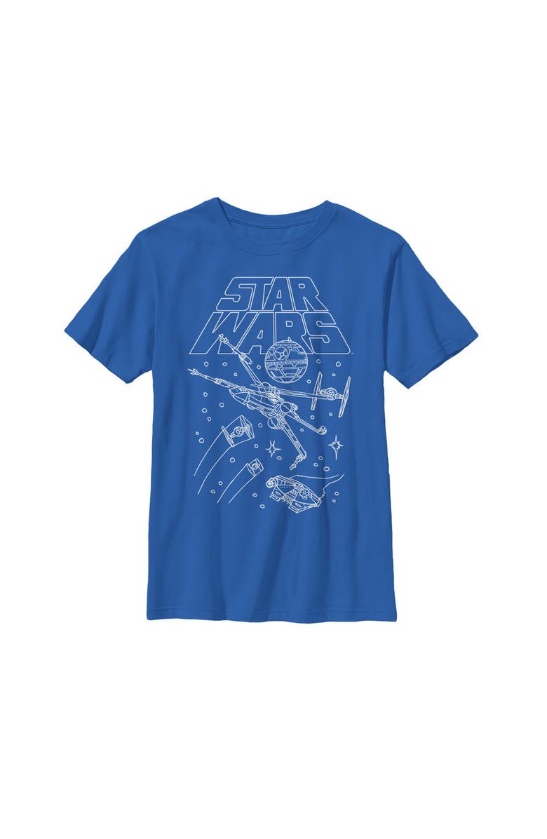 Star Wars Boy's Star Wars Star Ship Meeting  Graphic T-Shirt, Main, color, Royal Blue