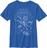 Star Wars Boy's Star Wars Star Ship Meeting  Graphic T-Shirt